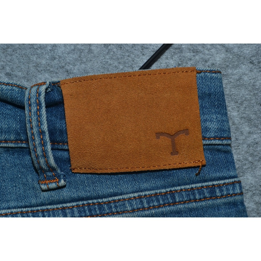 Tecovas Men 32x31 Premium Relaxed Jeans Blue Wash Straight Leg Denim (Tag 30x32) - Picture 8 of 16